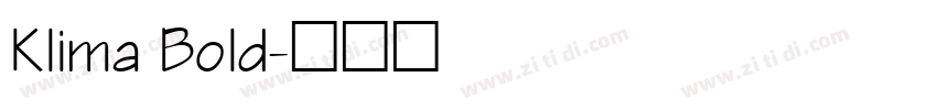 Klima Bold字体转换